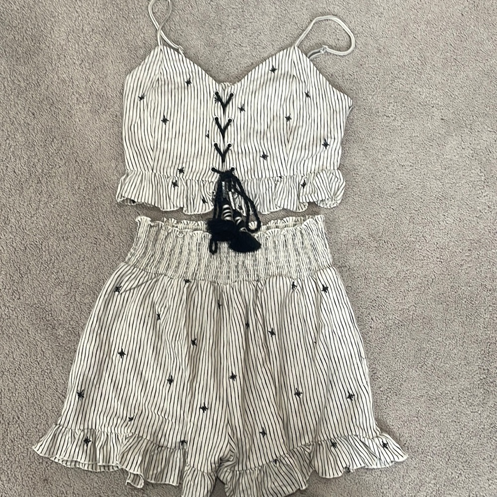 Two piece shorts and tank set